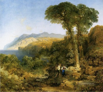  Moran Pintura - Paisaje de la costa de Amalfi Thomas Moran
